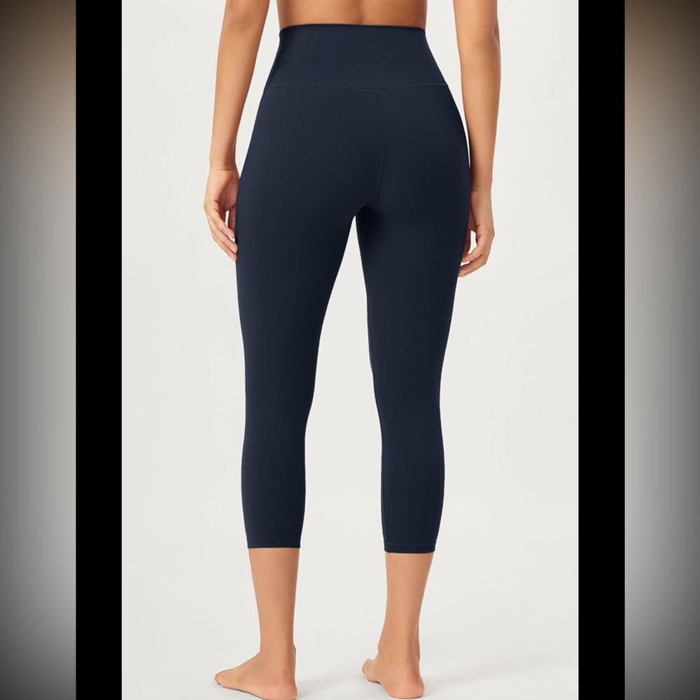 Leggings 2-Pack Buttery Soft Lounge Yoga 23” black/ navy size medium high waist - Picture 4 of 5